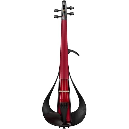 Yamaha Electric Violin Yev104Pro Dr สีแดงเข้ม เสียงรวย ตัวสะท้อน เสียงทึ่งสูง ลักษณะเวที
