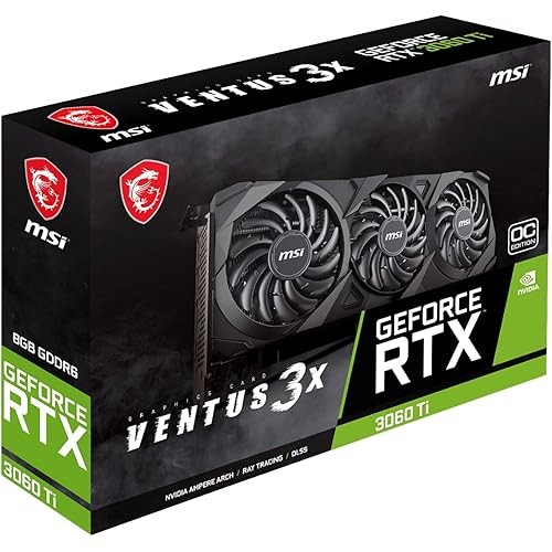 MSI Gaming GeForce RTX 3060 Ti LHR 8GB GDRR6 256-Bit HDMI/DP Torx Fan 3Amp Architecture OC Graphics 