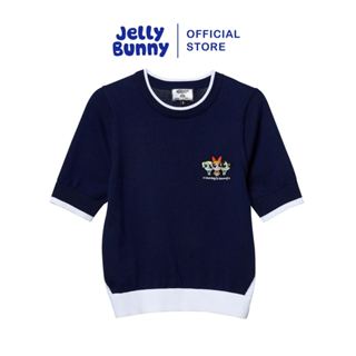 JELLY BUNNY เสื้อถักแขนสั้นปักลาย POWERPUFF GIRL รุ่น B26SGW…