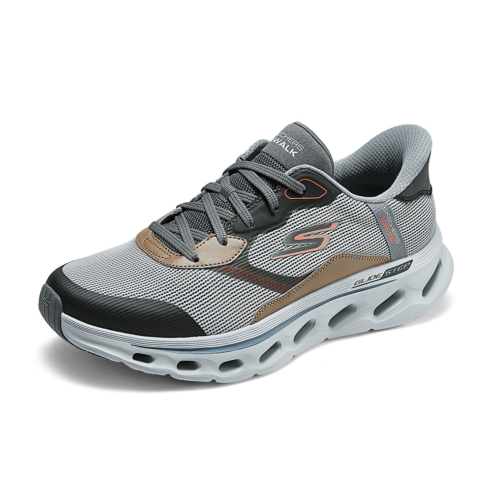 Skechers สเก็ตเชอร์ส รองเท้าผู้ชาย Men Slip-Ins GOwalk Glide-Step 2.0 Zac Walking Shoes - 216660-GRY (latest) — صورة 4
