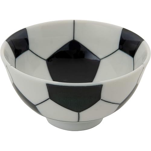TAMAKI Teacup Kids Soccer Ball 11.3cm dia. x 5.9cm h. 242ml Microwave and dishwasher safe Made in Ja