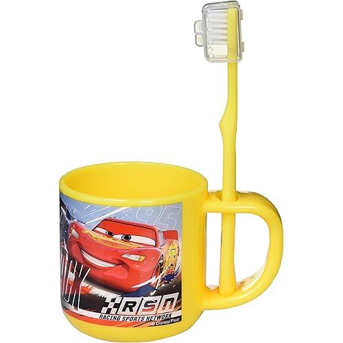 Skater Toothbrush Set with Stand Cup for 3-5 year old preschoolers Cars Disney 180ml 14.5cm KTB5