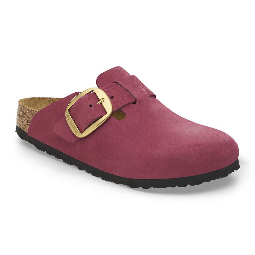 Birkenstock รองเท้าแตะ ผู้หญิง รุ่น Boston Big Buckle LENB Berry Crush - 1028058 (narrow)
