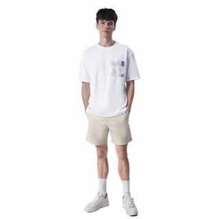 John Henry เสื้อยืดผู้ชาย ทรงหลวม รุ่น JH S426MTSOV35 - สีเบจ