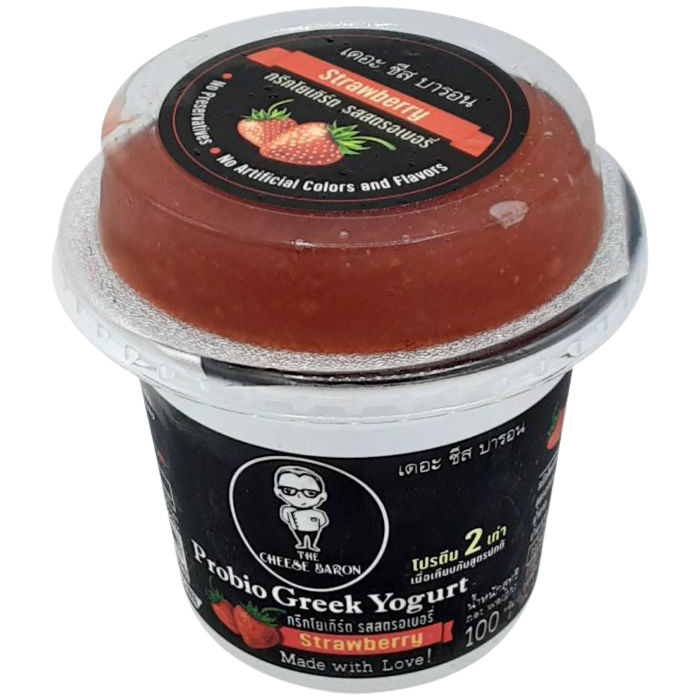 [0258959] The Cheese Baron Greek Yogurt Strawberry เดอะ ชีส บารอน กรีนโยเกิร์ต รสสตรอเบอร์รี่