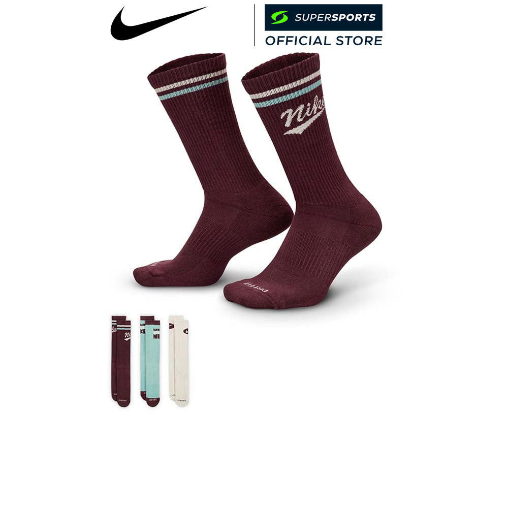 NIKE Everyday Plus ถุงเท้าออกกำลังกายผู้ใหญ่ (แพ็ค 3 คู่)