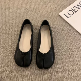 Light Land รองเท้าหนังนุ่มดีไซน์แยกนิ้ว ลุคน่ารักอ่อนโยนตัว เบอร์36-40 ปากตื้นพื้นราบ ส่งกรุงเทพฯ 023