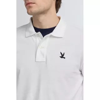 CC DOUBLE O LONG SLEEVE PIQUE POLO SHIRT ผู้ชาย เสื้อโปโลแขนยาวผ้าปิเก้ปักนก รุ่น O26WGMA029 (AW26 #P1)