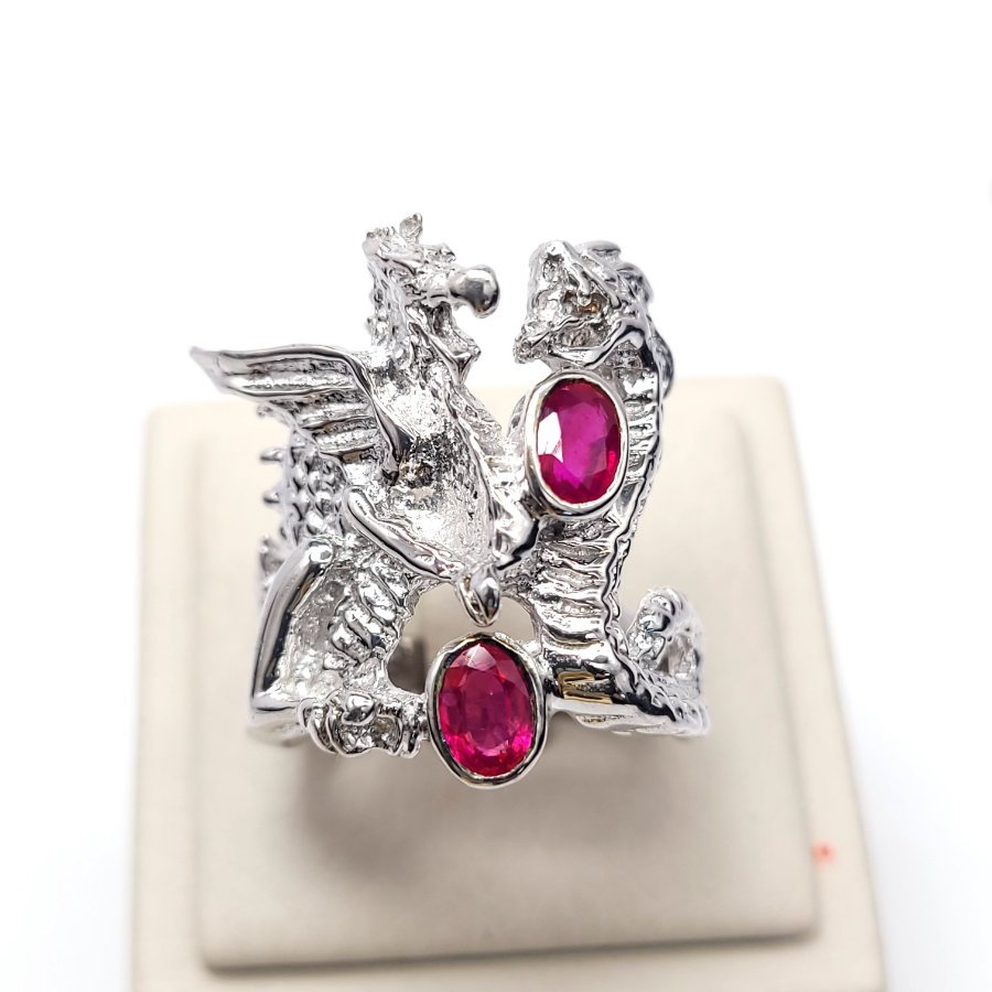 แหวนเงินทับทิมอาฟ [JS Jewelry]