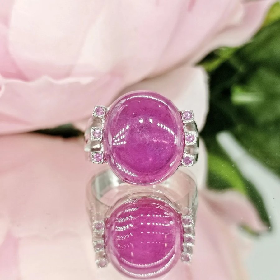 แหวนเงินทับทิมเม็ดยอด [JS Jewelry]