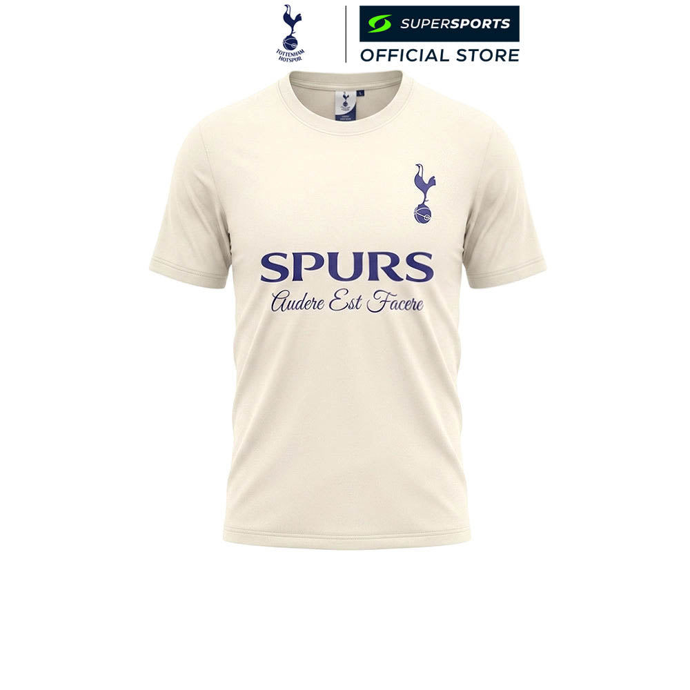 SPURS Letter เสื้อยืดผู้ชาย สีครีม