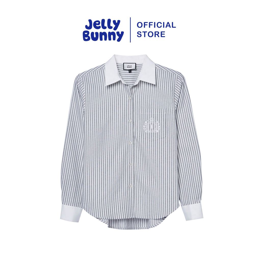 JELLY BUNNY เสื้อเชิ้ตแขนยาวลายทาง ROYAL CLUB รุ่น B26WGWA002 BLACK