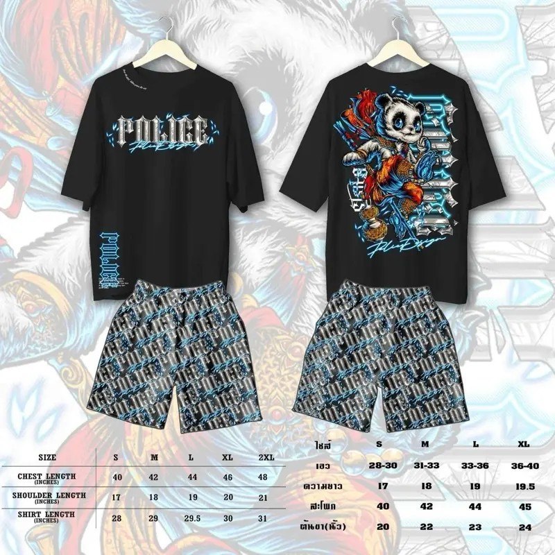 ส่งจากกรุงเทพ เสื้อยืดแขนสั้นชาย เสื้อโอเวอร์ไซส์ ลายกราฟิกสตรีท มีภาพใส่จริง คอกลม S-3XL