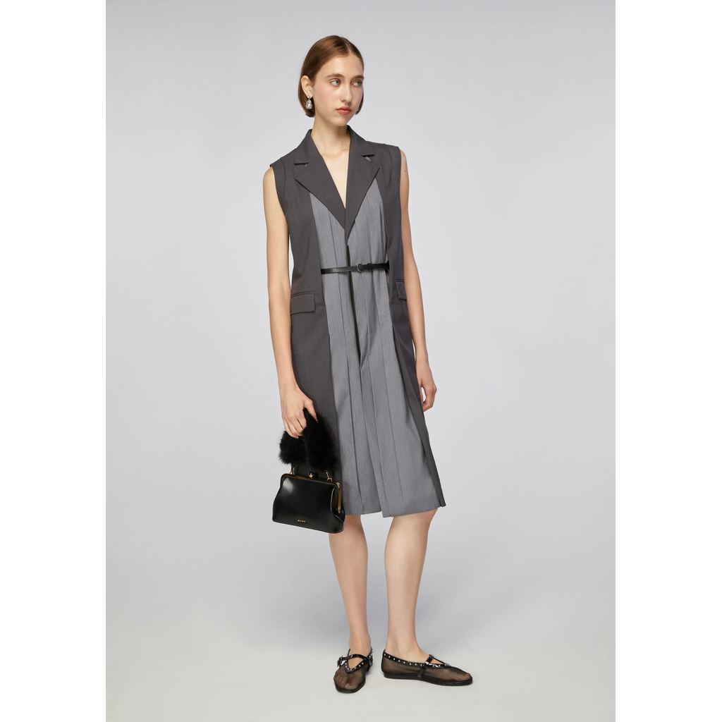 QUINN - Pleated Suit Dress ชุดเดรส (Q25WGWA029) — صورة 4
