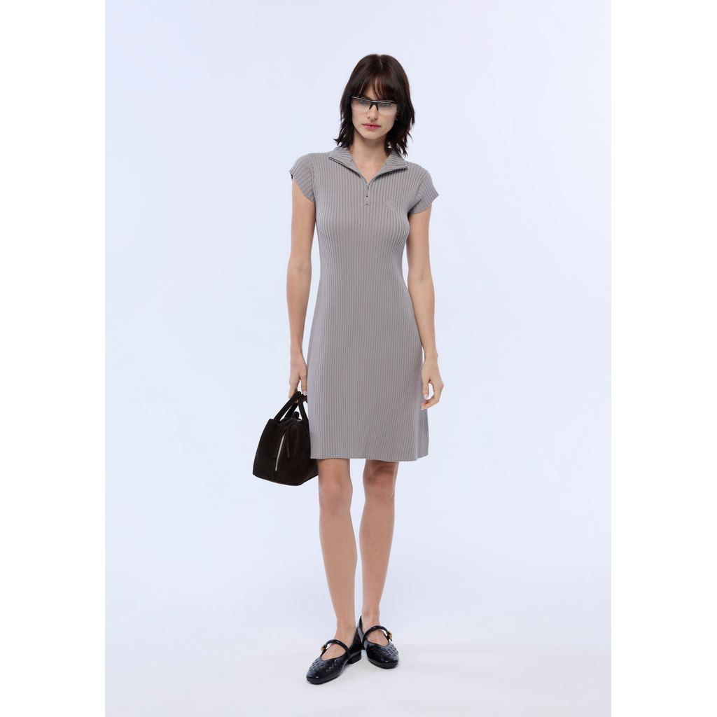 QUINN - Half-Zip Knitted Mini Dress ชุดเดรส (Q26FGWB031) — صورة 2