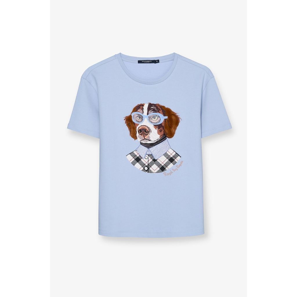 ROYAL IVY REGATTA - Prepster Dog Graphic French Terry T-Shirt Blue เสื้อยืด (R26WGWA014) — صورة 2