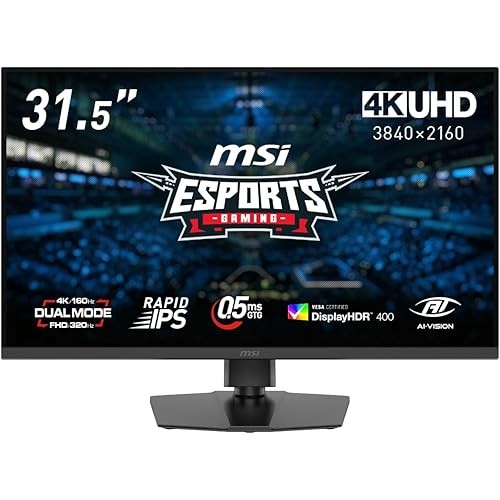 MSI Dual Mode Gaming Monitor MAG 322URDF E16/31.5" / 4K UHD RAPID IPS 160Hz 320Hz at Full HD 0.5ms G