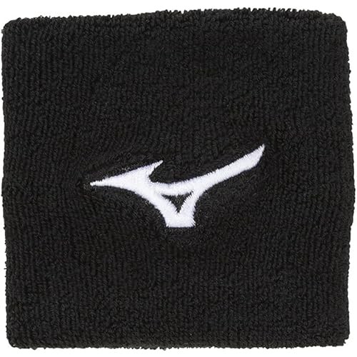 Mizuno Wristband Tennis Sports Wrist 8cm x 62JYB001 Black Free Size