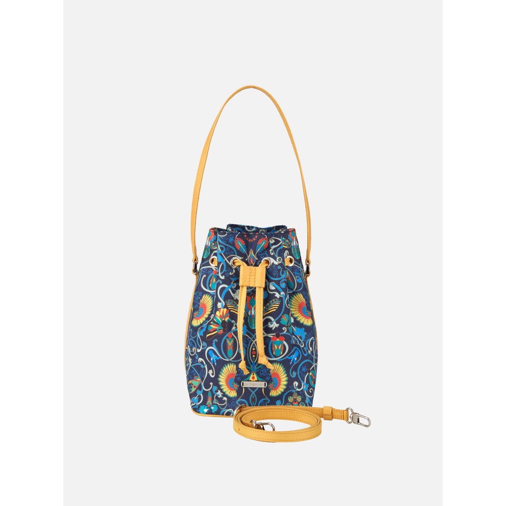 Jim Thompson Venation Mini Drawstring Bag Navy