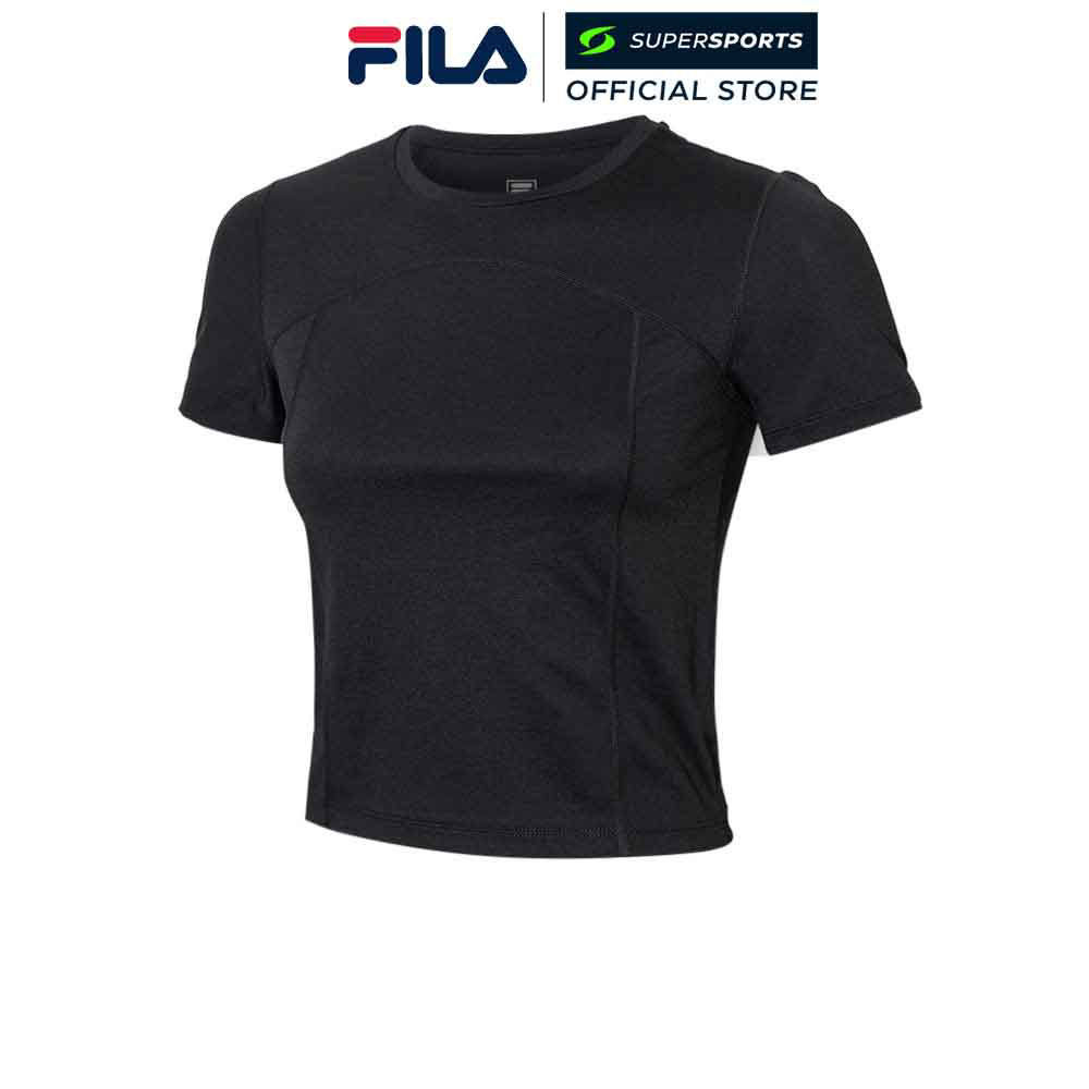 FILA Black เสื้อยืดผู้หญิง สีดำ