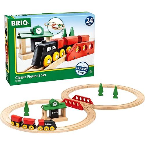 BRIO Classic Rail, figure 8 set Total 22 pieces Ages 2 years old and up Train Toy Wooden Rail 33028