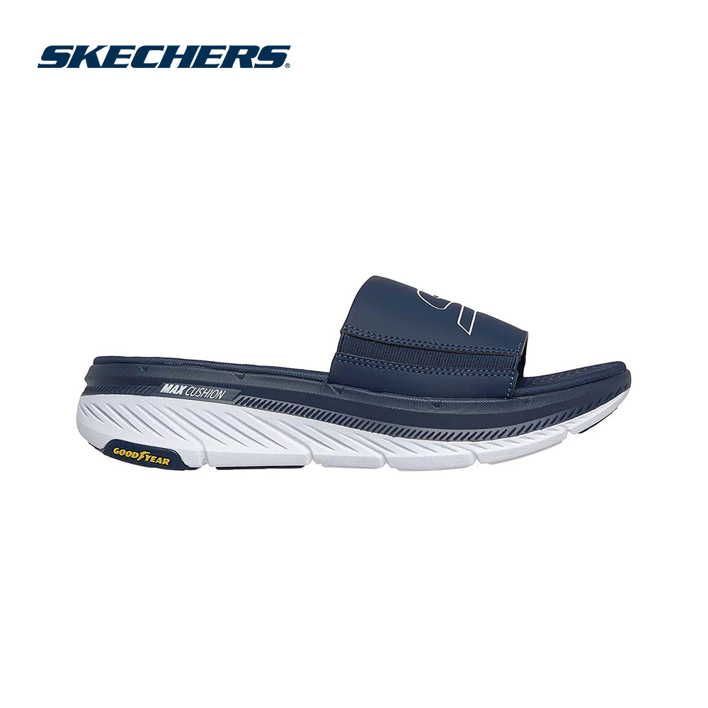 Skechers สเก็ตเชอร์ส รองเท้าแตะผู้ชาย Men On-The-GO Max Cushioning Premier 2.0 Walking Sandals - 229218-NVY (latest)
