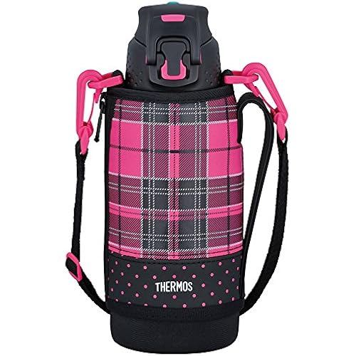 THERMOS Vacuum Insulated Sports Bottle One Touch Open Type 800ml Pink Check FFZ-801F P-CH