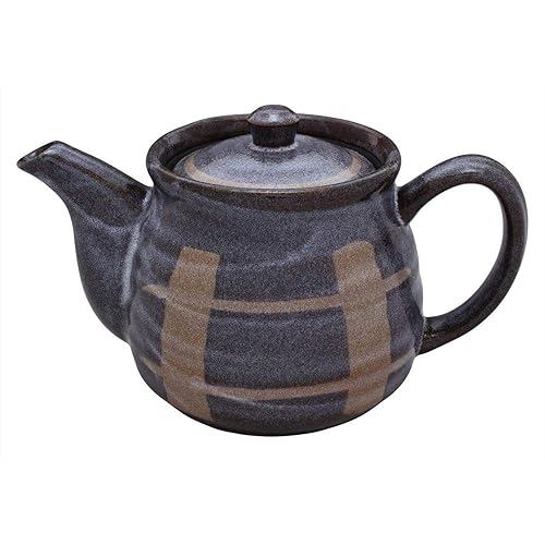 Minoyaki Pot, Nezumi-Shino Lattice, Rokubei, Made in Japan 500-31