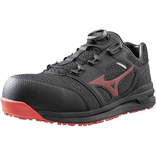 Mizuno All Mighty LSII52L BOA Working Men s Shoes F1GA2202 09 Black x Red 23.0