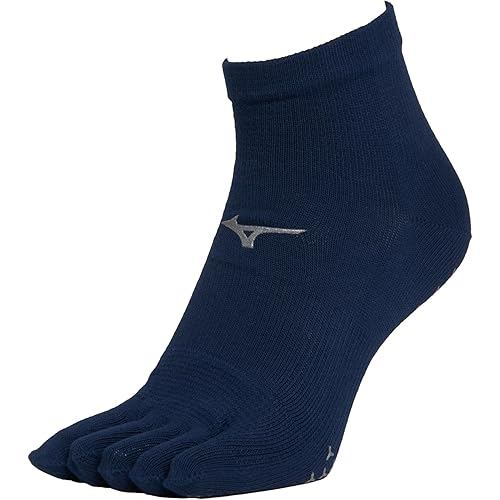 Mizuno Socks, 5 fingers, short length, with non-slip, sports unisex U2MXB014, dress navy