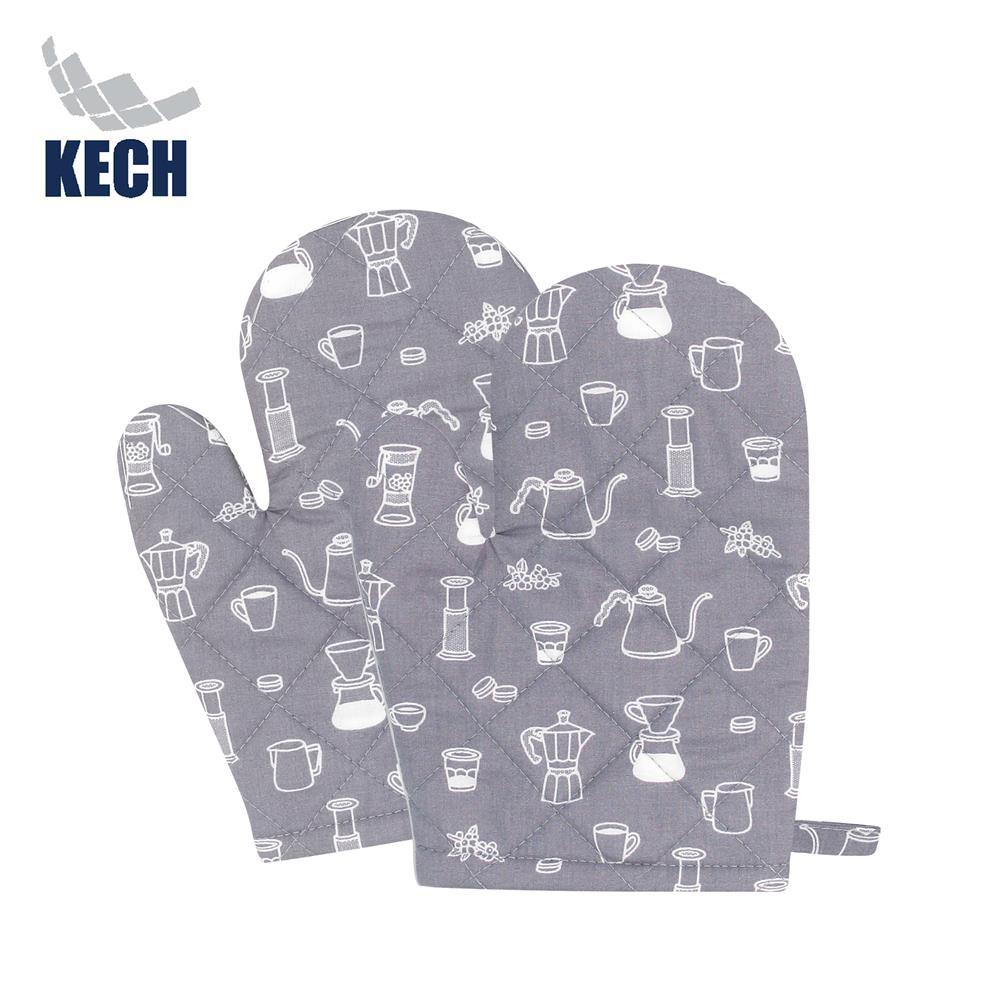 KECH ถุงมือจับภาชนะร้อน COFFEE สีเทา (แพ็ก 2 ใบ) จัดส่งโดย HomePro