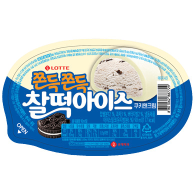 [0248340] Lotte I'M Mochi Cookie & Cream Ice Cream ล็อตเต้ แอม โมจิ รสคุกกี้ แอนด์ ครีม (แพ็คสินค้าเก็บความเย็น)