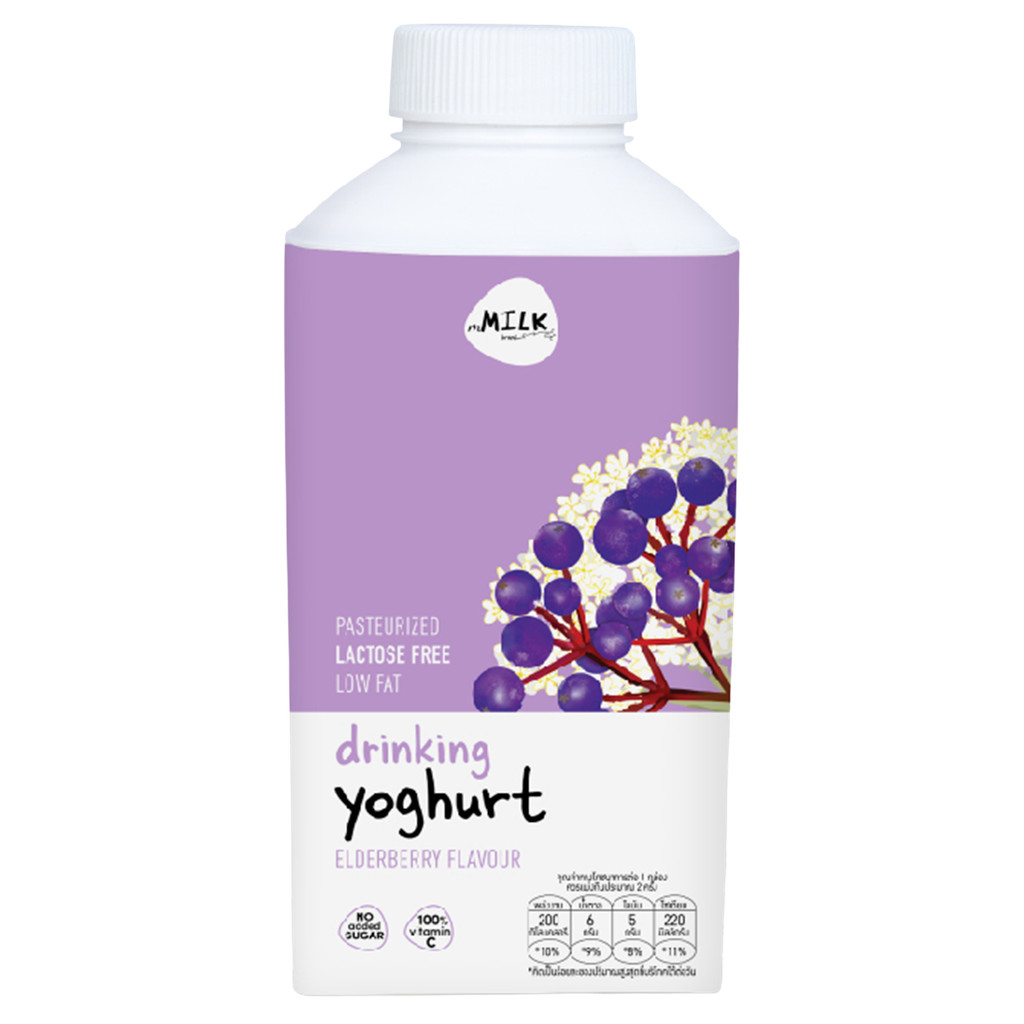 [8859295002082] M Milk Drinking Yoghurt Elderberry 430Ml เอ็มมิลค์ นมเปรี้ยว รสเอลเดอร์เบอร์รี่ 430 มล.