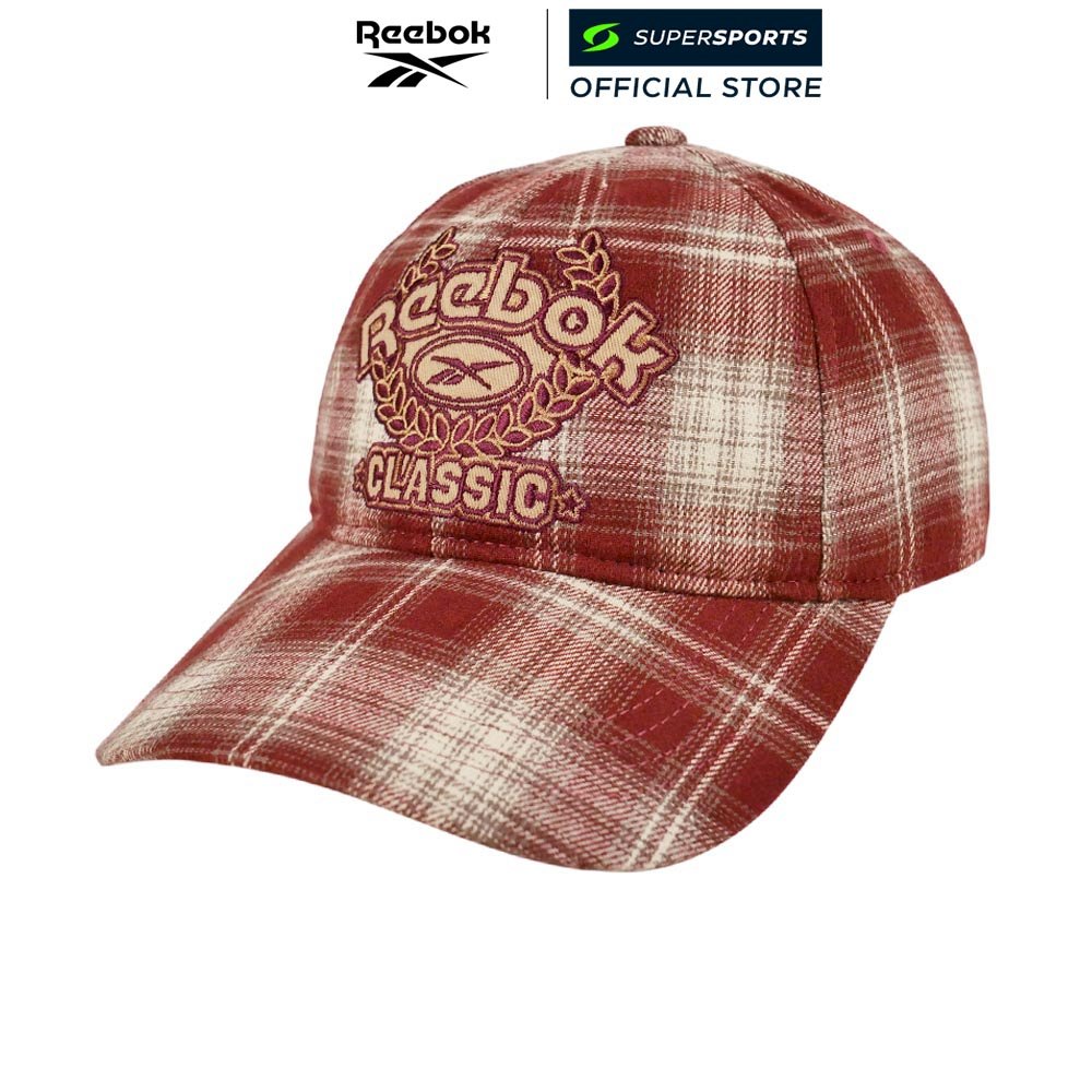 REEBOK Plaid หมวกแก๊ปผู้ใหญ่ สีแดง
