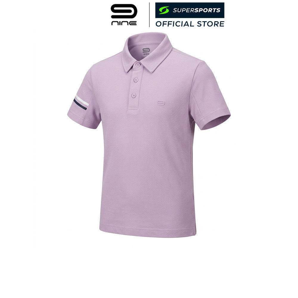 9NINE Purple เสื้อโปโลกอล์ฟเด็ก