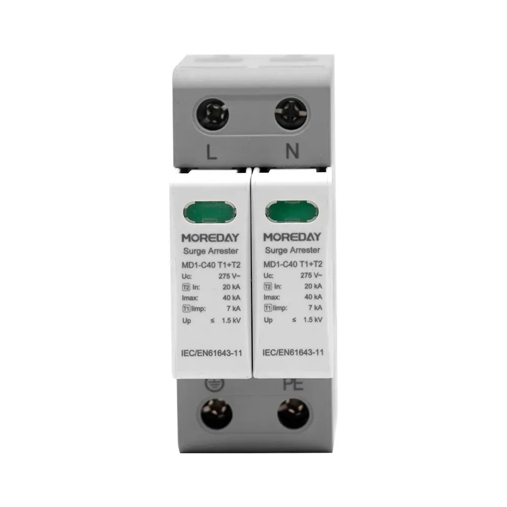 Moreday MD1-C40/3P : AC SPD 3P/385V T1+T2 "อุปกรณ์ป้องกันไฟกระชาก" ยี่ห้อ MOREDAY