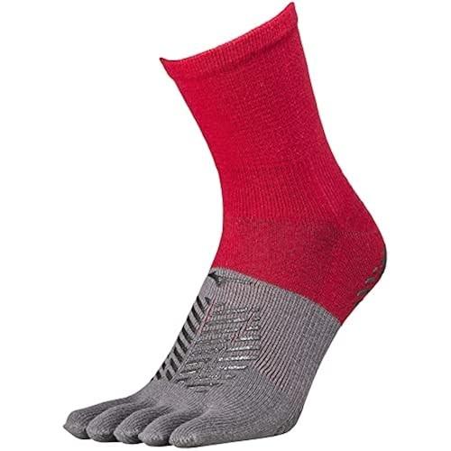 Mizuno Soccer Wear Zero Glide Short Socks 5-Finger Grip P2MX2510 Chinese Red 23.0-25.0 cm