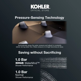 KOHLER Rainduet multi-function handshower with WaterMind​ technology สีโครเมียม K-R33407T-CP