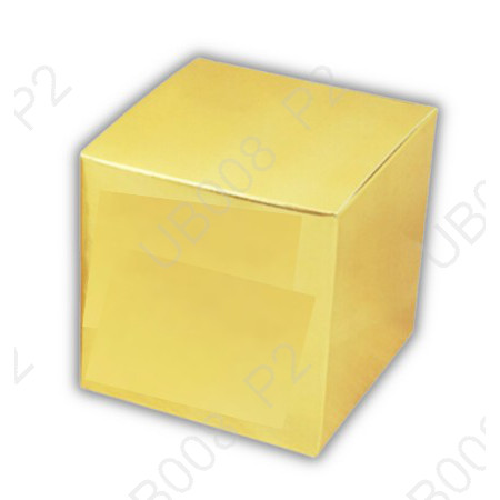 No.Y2บรอนซ์ทอง"ไม่เจาะ10 x 10 x 10 cm(1แพ็คย่อย X10ใบ)|UB008_S_P2