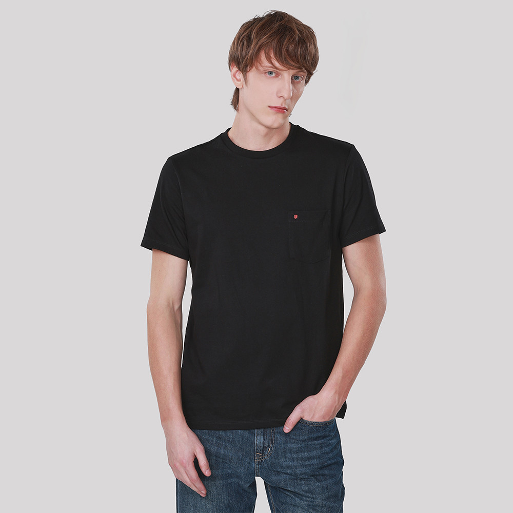 John Henry เสื้อยืดผู้ชาย ทรงเข้ารูป รุ่น JH F425MTSSM11 - สีดำ