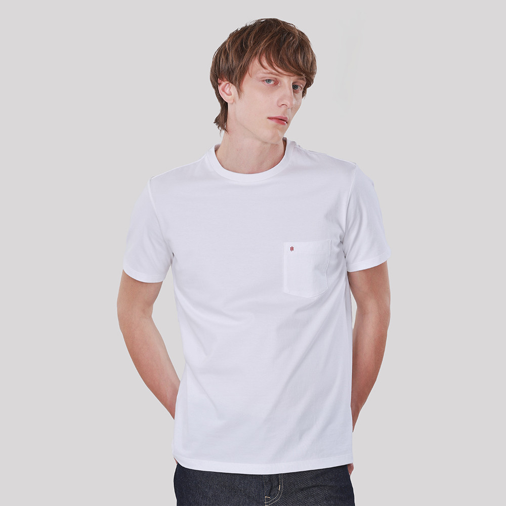 John Henry เสื้อยืดผู้ชาย ทรงเข้ารูป รุ่น JH F425MTSSM11 - สีขาว