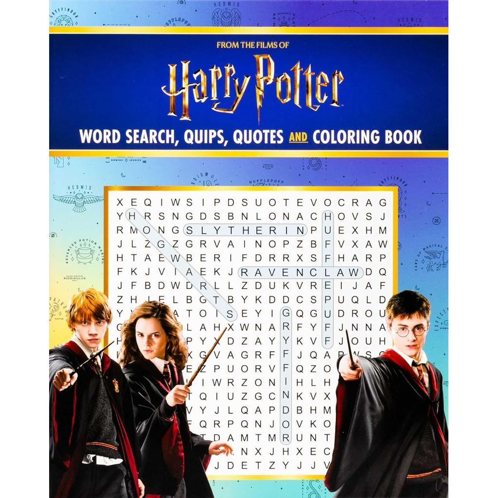 หนังสืออังกฤษใหม่ Harry Potter Word Search, Quips, Quotes, and Coloring Book (Coloring Book & Word S