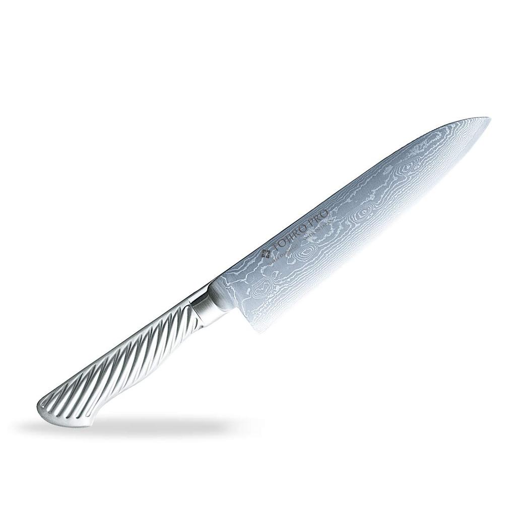 Tojiro โทจิโร่ PRO มีดทำครัว Gyuto เหล็กดามัสกัสชุบนิกเกิล 180 มม. F-1031 kt0637 [Direct from Japan]