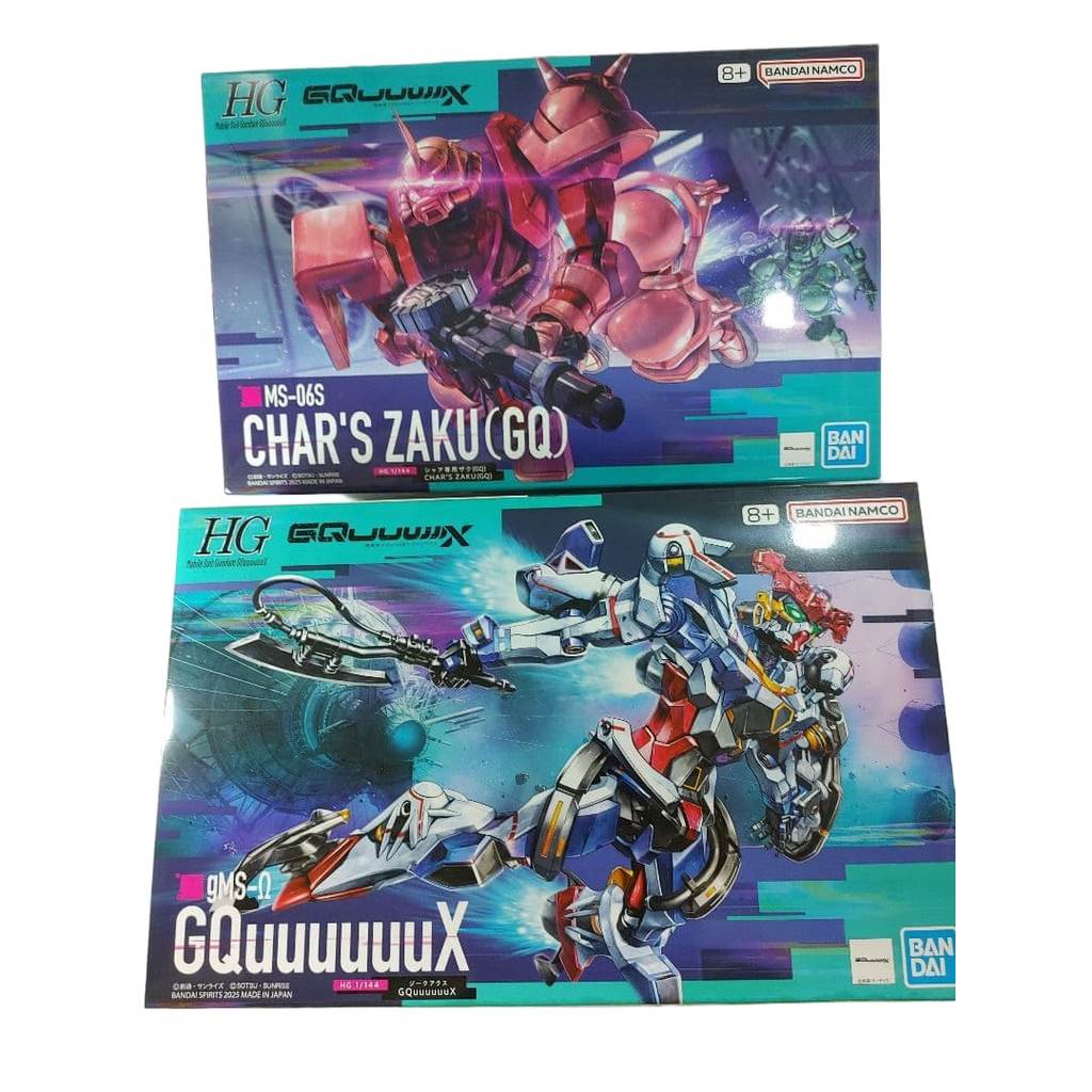 【Direct from Japan】ชุดฟิกเกอร์ HG GQuuuuuX และ CHAR'S ZAKU (GQ) ใหม่เอี่ยม ยังไม่ได้ประกอบ【Japan Exc