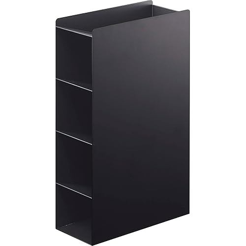 Yamazaki Wrap stand 4 steps Black Approx. W8XD18XH29.5cm Tower holder Slim design Easy to put in and