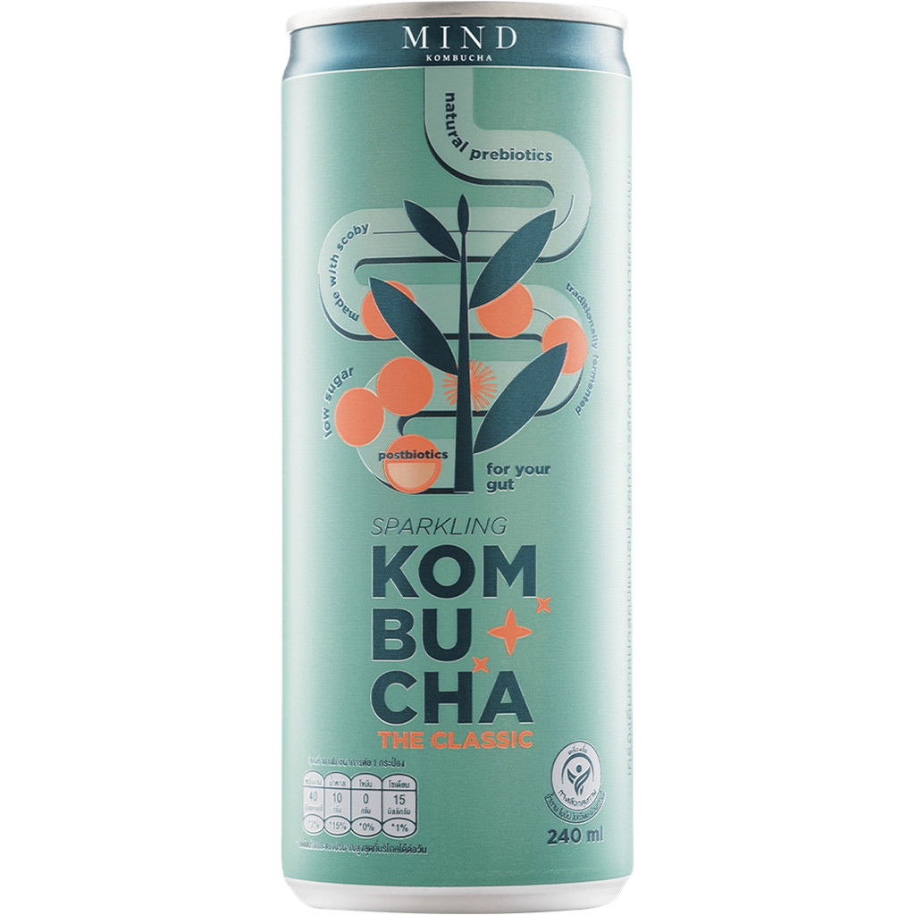 [8857126805178] Kombucha Sparkling Classic 240Ml คอมบูชา สปาร์คกลิ้ง รสคลาสสิก 240 มล.