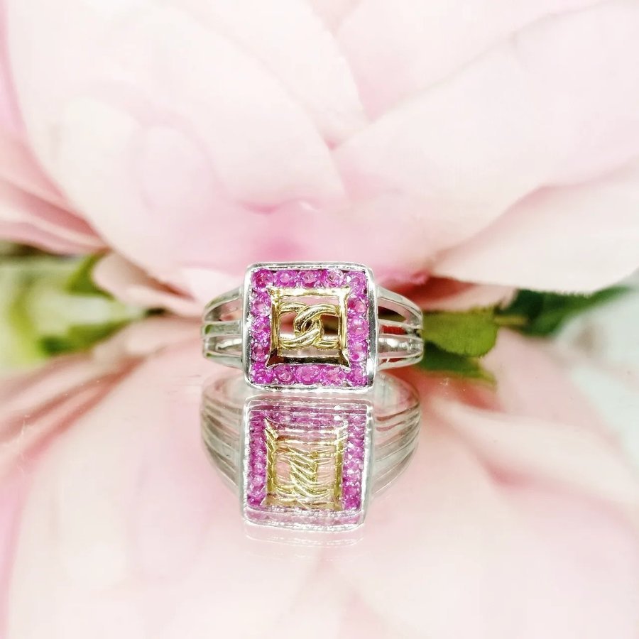 แหวนเงินพิงค์แซฟร์ [JS Jewelry]