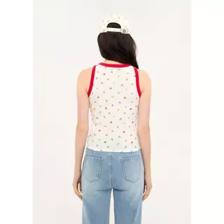 Lyn around - เสื้อกล้ามปักโลโก้แต่งลายดอกไม้ คอลเลกชัน LNRD Signature (A26FGWA194)