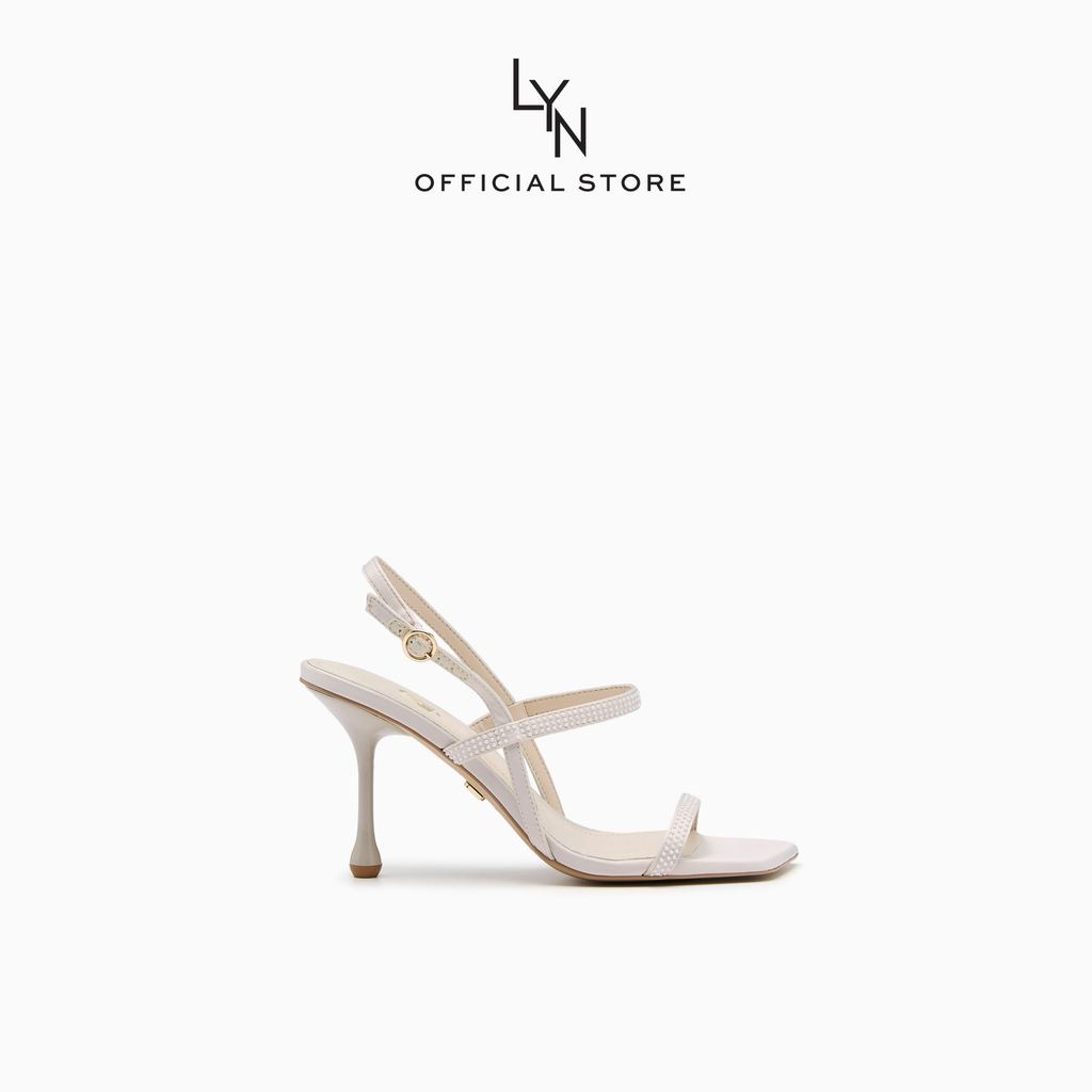 LYN - Mabel Infinite Slingback Heel Sandal Light Grey รองเท้าส้นสูงรัดส้น (L26FSWA038)