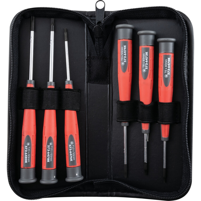 KENNEDY ไขควงดาว อิเล็กทรอนิกส์ 6 ชิ้นชุด (Torx Screwdriver) รหัส KEN5726490K